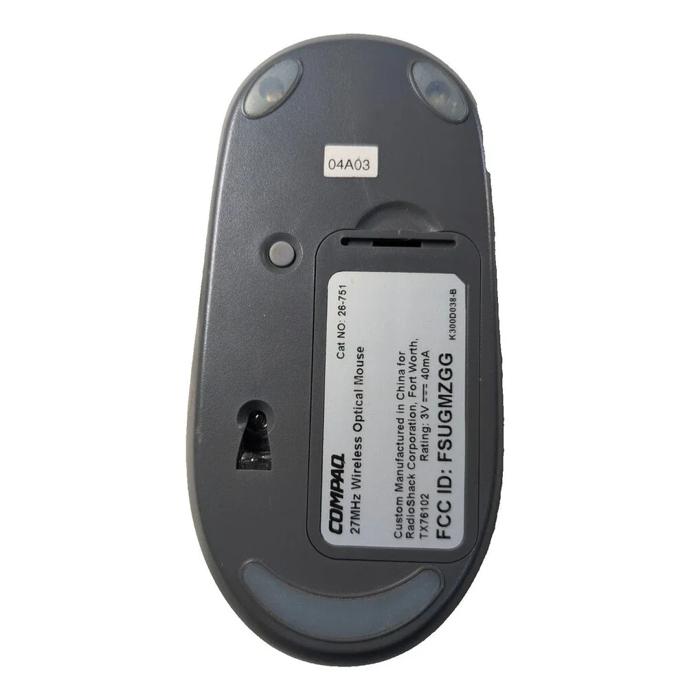 Compaq 27mhz Wireless Optical Mouse and Transmitter 26-751 Vintage